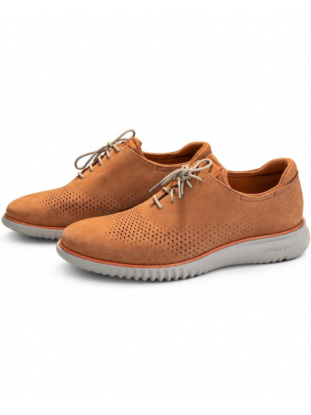 Cole Haan Men's Perforated Nubuck Oxfords - Tan
